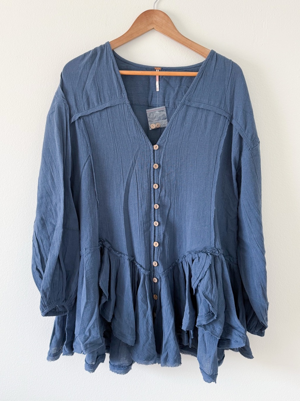 NWOT Free People Slice Of Heaven Tunic in Dark Denim size XS